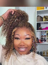 Kisslove Pre-bleached Knots Water Wave Highlight 360 Lace Wig With Invisi-Drawstring Cap