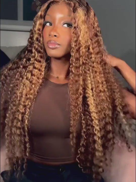 [2 Wigs 24]HD Lace Highlight Deep Wave & 