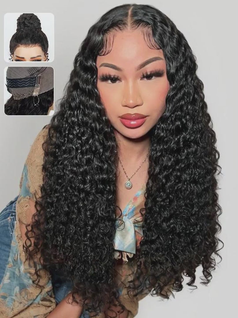 [2 Wigs 24]Parting Max Full Frontal Body Wave & Water Wave Invisi-Drawstring 360 Lace Wig