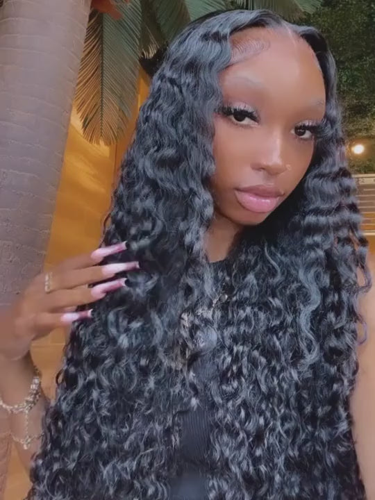 13x6 HD Lace Front perruques de cheveux humains vague d&