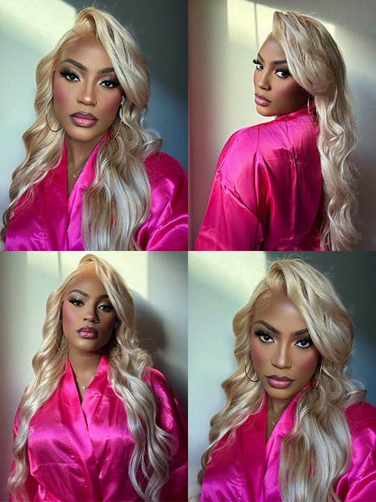 [Vente flash] Cheveux blonds cendrés 13x4 HD Lace Front perruques de cheveux humains