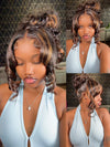 [Flash Sale] Pre Bleached Bye Bye Knots Brown Balayage Highlight Wig Body Wave Lace Frontal Wigs