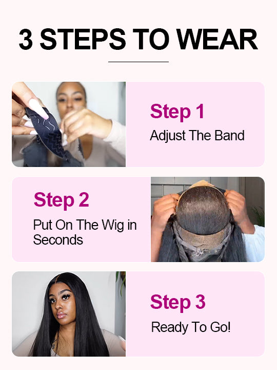 [Wear & Go] Pre-Everything Glueless 6x4.5/10x6 Lace Wig Bone Straight Human Hair Wigs - Kisslove Hair