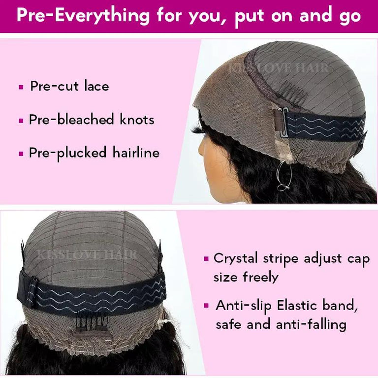 upgrade pre-everything 360 lace wig with invisible crystal stripe - kisslove hair