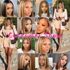 Wear & Go Highlights Bob Wig 4x4 5x5 4x6 13x4 Lace Wigs Straight Human Hair