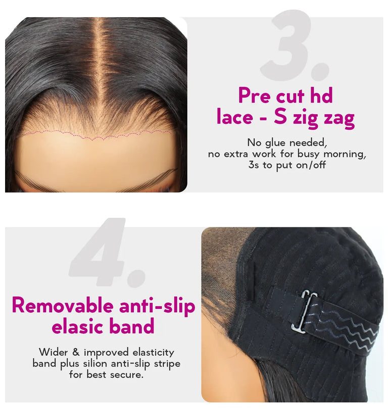 [Flash Sale] Pre-Everything Glueless 6x4.5/10x6/13x4 Lace Wig Straight/Body Wave Human Hair Wigs