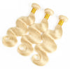 613 Blond Body Wave 3 Bundles With Closure 10A Brazilian Virgin Hair 