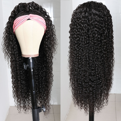 Jerry Curly Headband Wig Human Hair Wigs For Sale - KissLove Hair