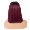1B/99J Red Burgundy Bob Wig Straight Human Hair Lace Wigs- KissLove Hair