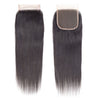 Lace Closure With Bundles Silky Straight Peruvian Virgin Hair Weave