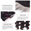 Body Wave 3 Bundles With Frontal Closure Brazilian Human Hair Weave