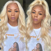 10A 613 Honey Blonde Hair Body Wave 3 Bundles With 13x4 Lace Frontal - KissLove Hair