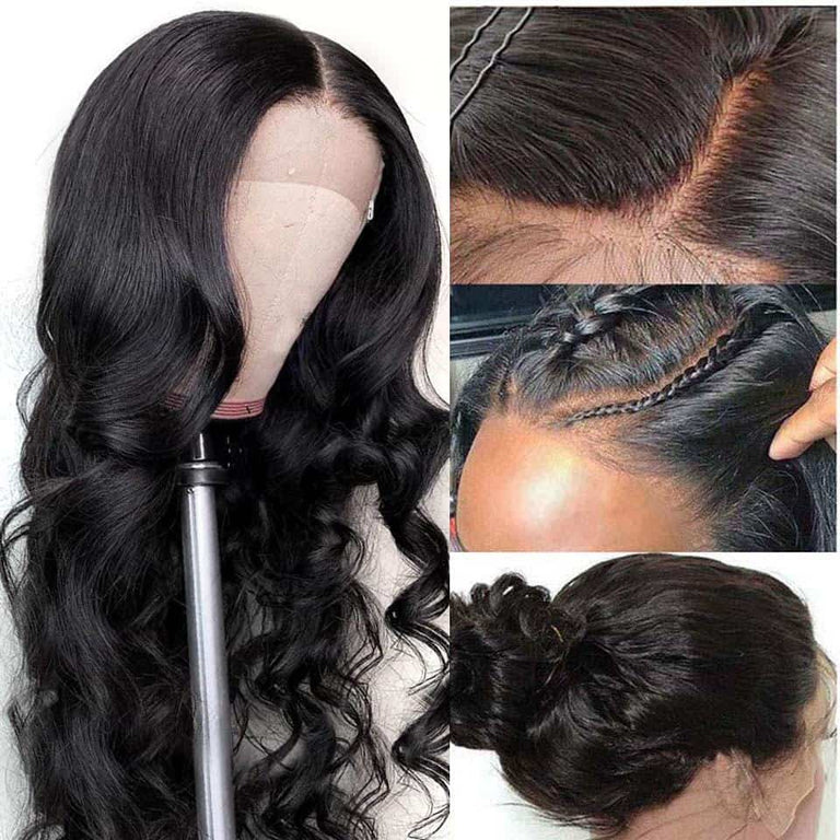 Body Wave Human Hair 4*4/5*5 Lace Closure Wigs With Baby Hair-KissLove Hair