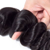 Loose Wave 3 Bundles With 4*4 Lace Closure Brazilian Human Hair Weaves