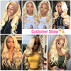 613 Blond Body Wave 3 Bundles With Closure 10A Brazilian Virgin Hair 