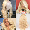5*5 6*6 HD Lace Wigs 613 Blonde Hair 3D Body Wave Brazilian Virgin Human Hair Wigs - Kisslove Hair