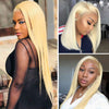 613 Honey Blonde Hair 3 Bundles With Frontal 10A Brazilian Straight Hair