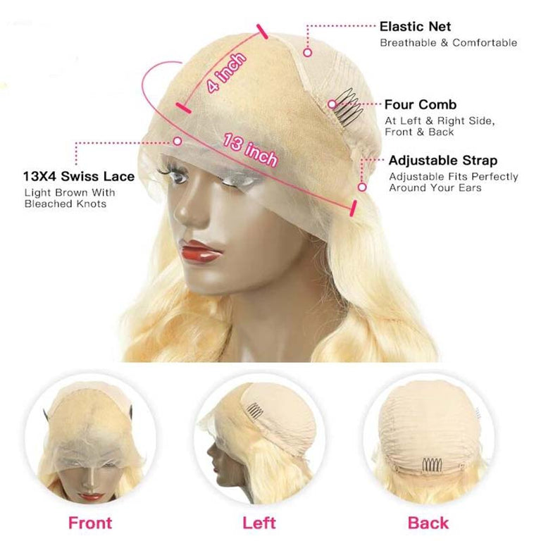 613 Blonde Bob Lace Wigs Short Bob Human Hair Wigs- KissLove Hair