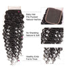 4x4 Lace Closure With Bundles Deep Wave Brazilian Virgin Hair Weave