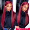 101J Red Hair Colored Wig Straight HD Lace Front Human Hair Wigs