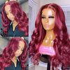 99J Red Hair Colored Wig 3D Body Wave HD Lace Front Wigs - KissLove Hair