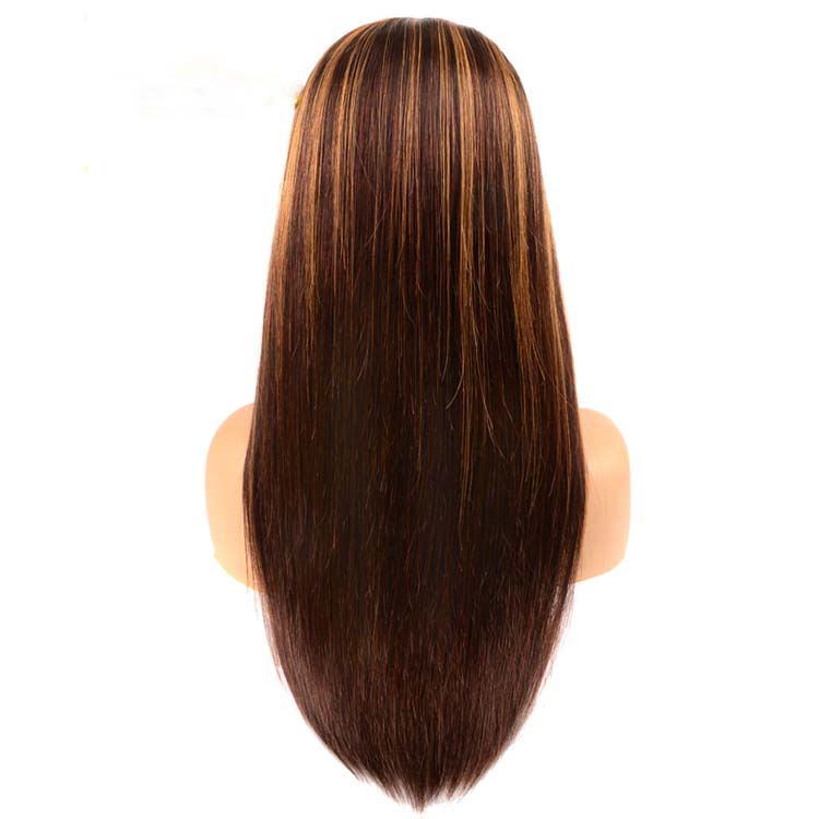 Highlight Wig Brown Lace Front Wigs Straight Hair -KissLove Hair