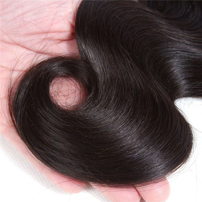 13*4 Lace Frontal With Bundles Body Wave Brazilian Virgin Hair Weave