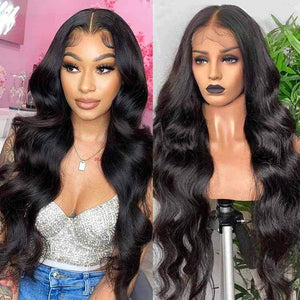 Body Wave 4*4 Transparent HD Lace Closure Wig Glueless Lace Front Human Hair Wigs - KissLove Hair