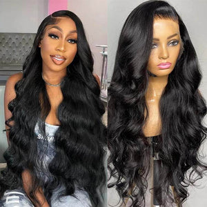 Body Wave Brazilian Virgin Human Hair 13x4 HD Transparent Lace Front Wigs 14A Hair - KissLove Hair
