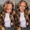 13x4 Highlight 3D Body Wave Transparent Lace Front Human Hair Wigs - KissLove Hair