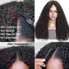 BOGO: Jerry Curly V Part Wig Glueless Thin Part Human Hair Wigs No Glue No Leave Out - KissLove Hair