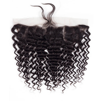 13x4 HD Transparent Lace Frontal Closure Deep Wave Brazilian Virgin Human Hair - Kisslove Hair