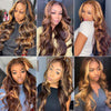 P4/27 Highlight Body Wave Human Hair 3 Bundles With Closure 9A Brazilian Hair - KissLove Hair