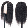 BOGO: Jerry Curly V Part Wig Glueless Thin Part Human Hair Wigs No Glue No Leave Out - KissLove Hair