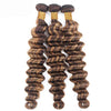 P4/27 Highlighted Bundles With Closure Loose Deep Wave 12A Brazilian Human Hair - KissLove Hair