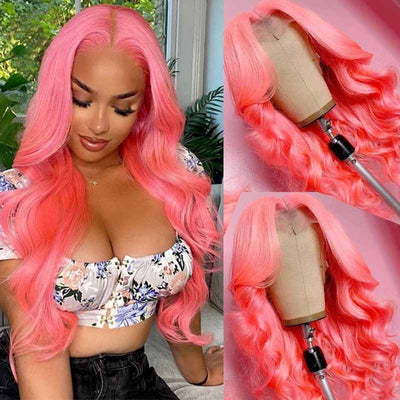 Colored Wigs Dyed From 613 Blonde Body Wave 13x4 HD Lace Front Human Hair Wigs - KissLove Hair