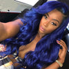 Blue 3D Body Wave 13x4 HD Lace Front Human Hair Wigs - KissLove Hair
