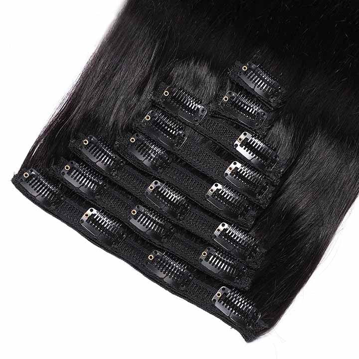 Straight Clip In Hair Extensions for Women - KissLove Hair