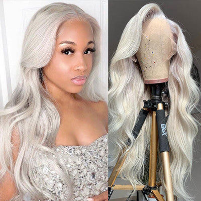 White Wig 13x4 13x6 Transparent HD Lace Wigs Body Wave 100% Human Hair - KissLove Hair