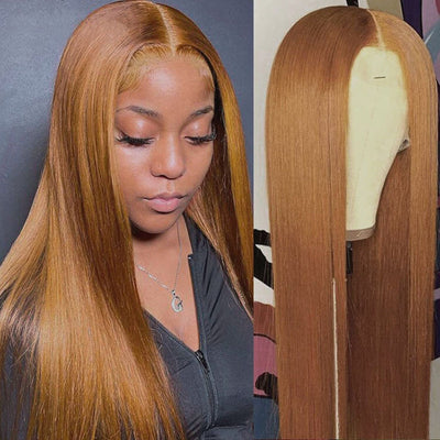 #30 Brown Wig 5x5 13x4 13x6 Lace Front Wigs Brazilian Straight Virgin Human Hair Wigs - KissLove Hair