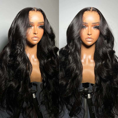 Double Drawn 5*5 HD Lace Wigs Body Wave 14A Brazilian Human Hair Glueless Lace Closure Wig - Kisslove Hair