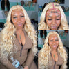 613 Honey Blonde Hair 13x4 HD Lace Front Human Hair Wigs 3D Body Wave - KissLove Hair