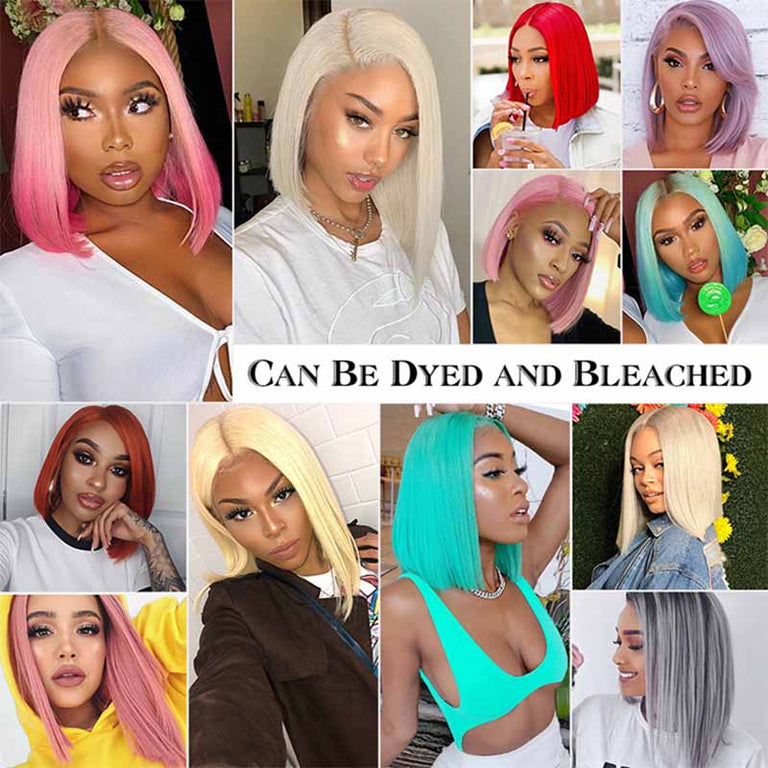 613 Honey Blonde Bob Wig 13x4 HD Transparent Lace Front Human Hair Wigs - KissLove Hair