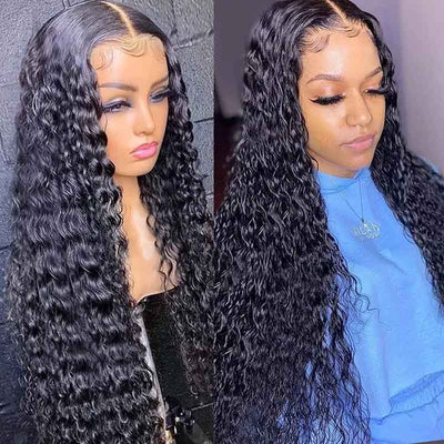 6*6 Lace Closure Wig Glueless Deep Wave 10A Brazilian Virgin Human Hair Wigs - Kisslove Hair