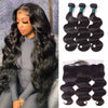 13*4 HD Lace Frontal With Bundles Body Wave 12A Brazilian Virgin Human Hair Weave - KissLove Hair