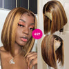 Highlight Bob Wig 13x4 Transparent Lace Front Human Hair Wigs Straight Hair - KissLove Hair