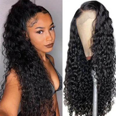 Water Wave Hair 360 Lace Wig Pre Plucked Transparent Lace Human Hair Wigs - Kisslove Hair
