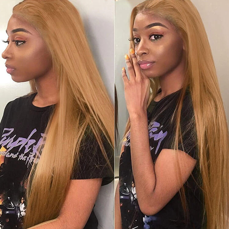 Brown Wig With Black Roots Ombre 5x5 13x4 13x6 Lace Wigs Straight Human Hair Wigs T1B/30 - KissLove Hair
