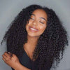 Kinky Curly Glueless Closure Wig Brazilian Human Hair Lace Wigs