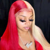 Half 613 Blonde Half Red Hair Wig Straight 4x4/13x4/13x6 Lace Human Hair Wigs - KissLove Hair